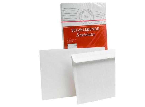 Konvolutt C5 80 gr selvklebende dekkark (50) 
